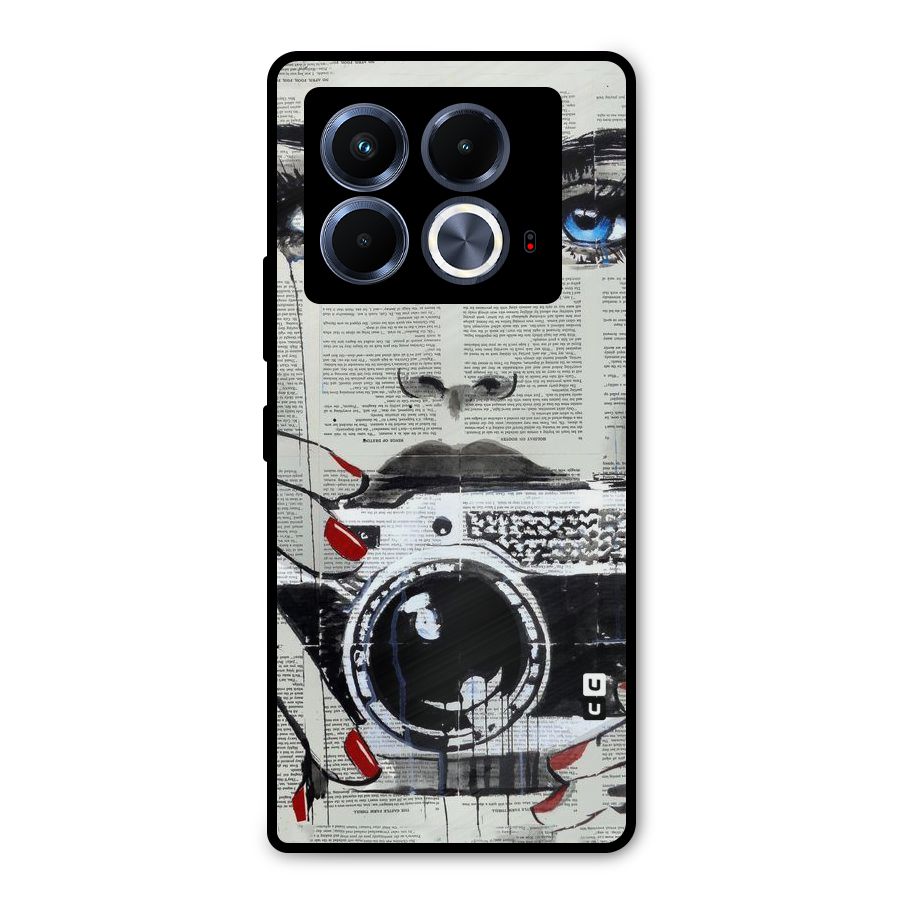 Paper Face Beauty Metal Back Case for Infinix Note 40 5G