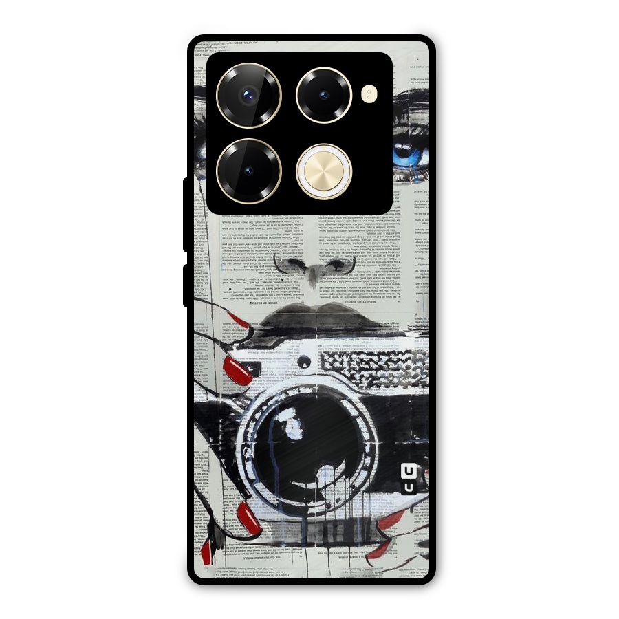 Paper Face Beauty Metal Back Case for Infinix Note 40 Pro