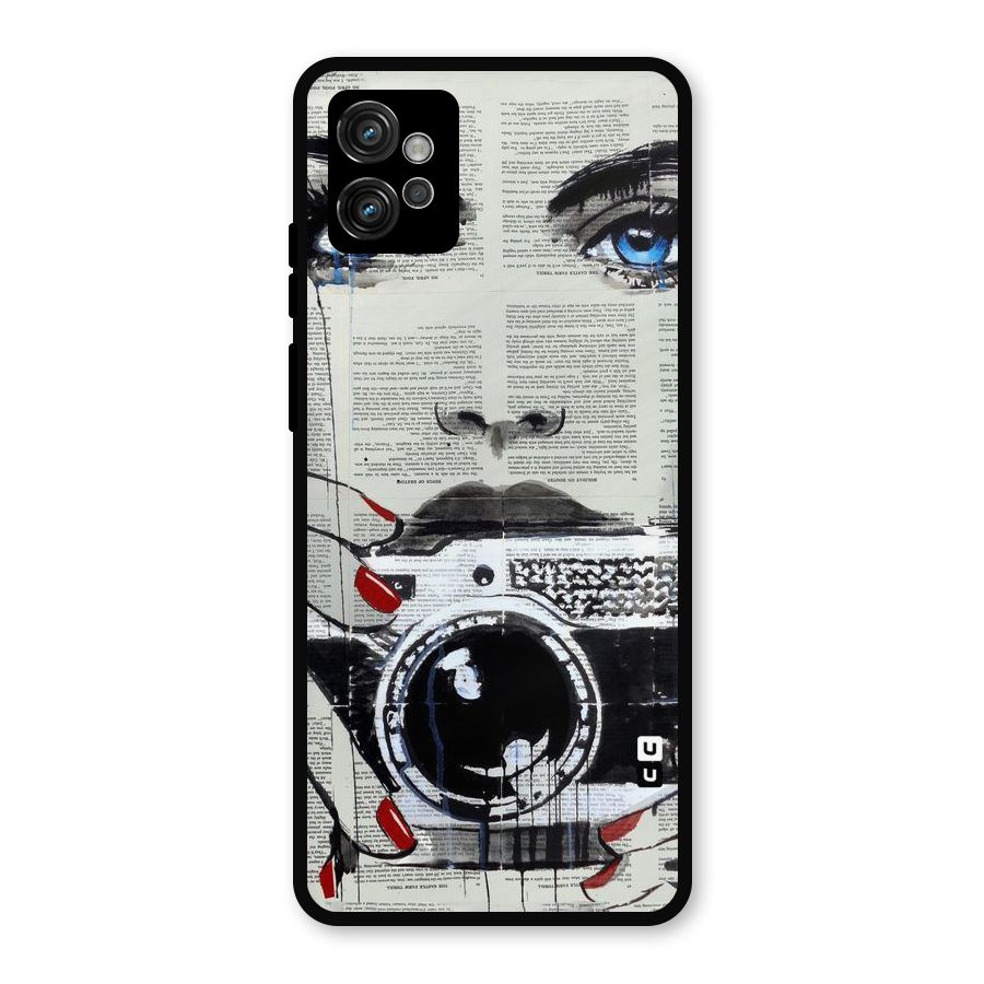 Paper Face Beauty Metal Back Case for Moto G32