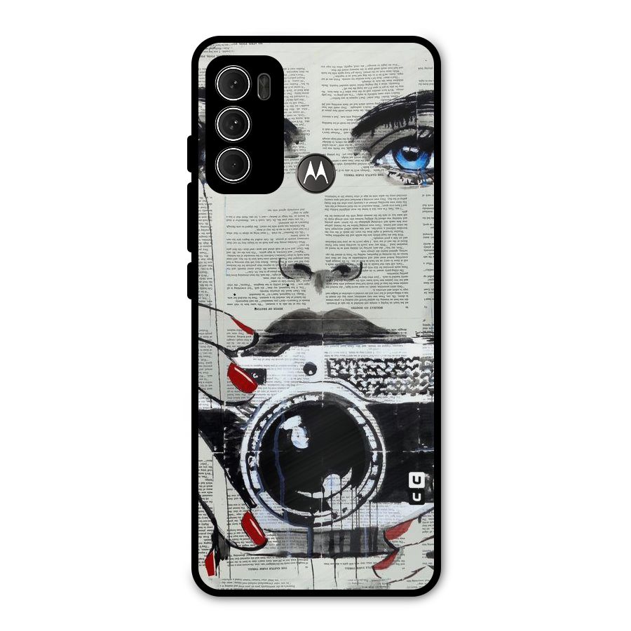Paper Face Beauty Metal Back Case for Moto G60