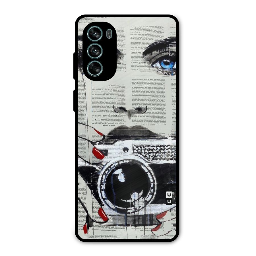 Paper Face Beauty Metal Back Case for Moto G62