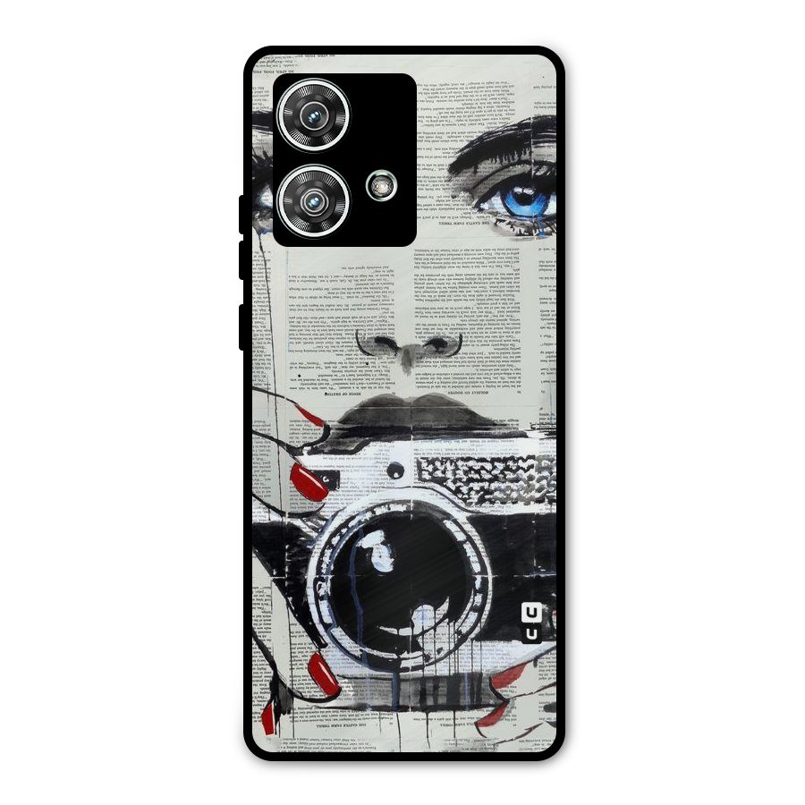 Paper Face Beauty Metal Back Case for Motorola Edge 40 Neo