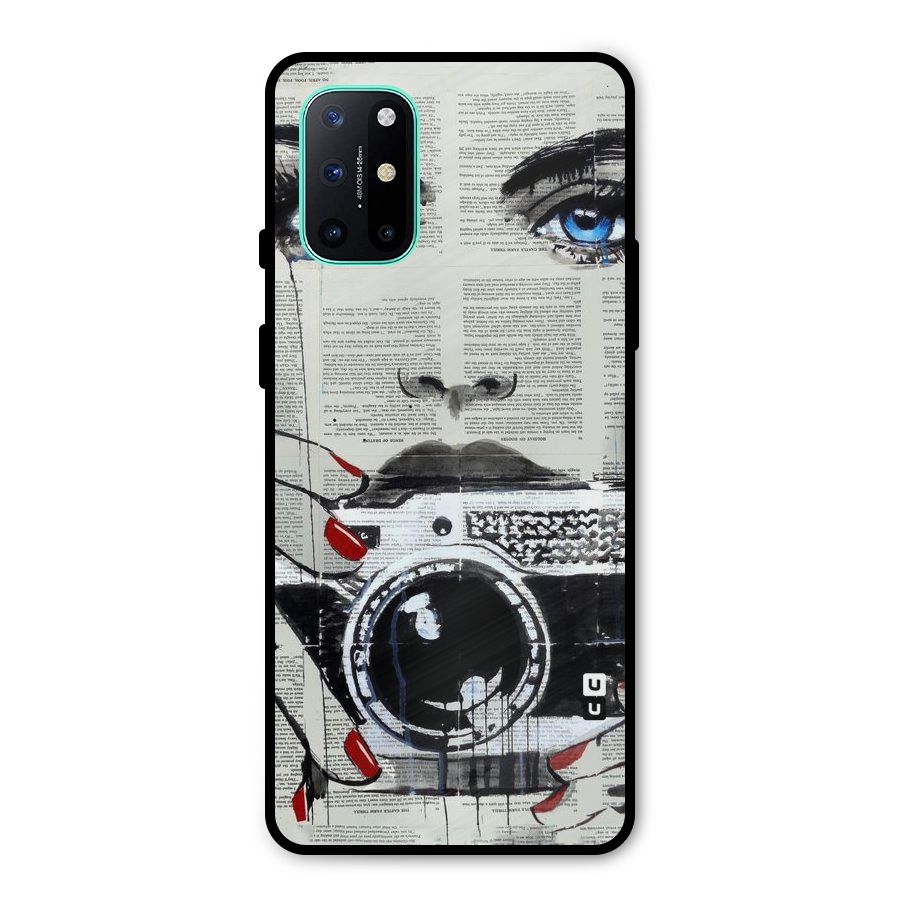 Paper Face Beauty Metal Back Case for OnePlus 8T