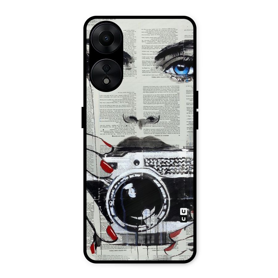 Paper Face Beauty Metal Back Case for Oppo A78 5G