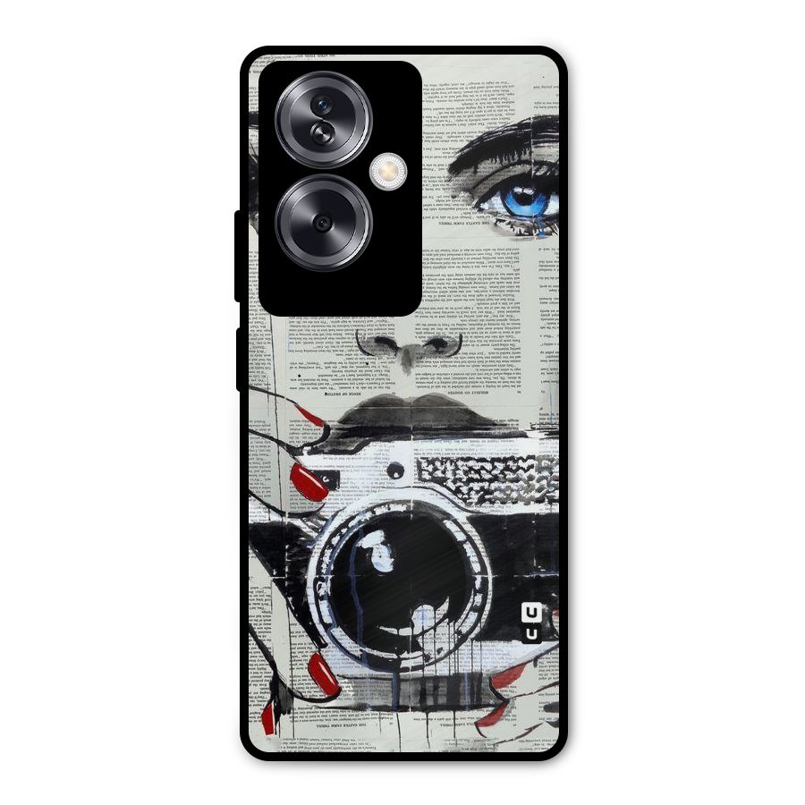 Paper Face Beauty Metal Back Case for Oppo A79 5G