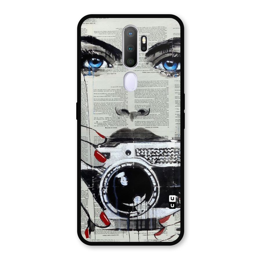 Paper Face Beauty Metal Back Case for Oppo A9 (2020)