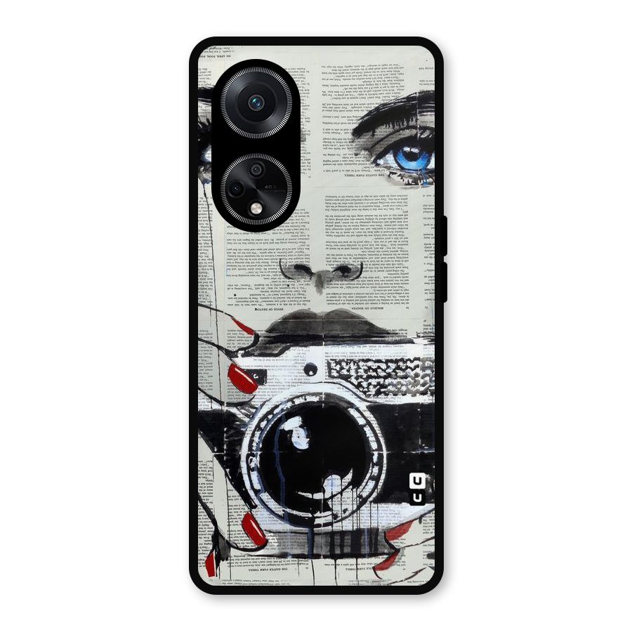 Paper Face Beauty Metal Back Case for Oppo F23
