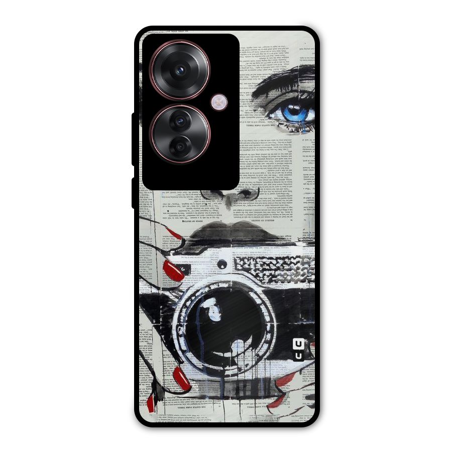 Paper Face Beauty Metal Back Case for Oppo F25 Pro