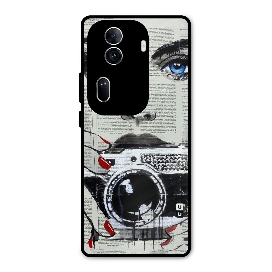 Paper Face Beauty Metal Back Case for Oppo Reno11 Pro 5G
