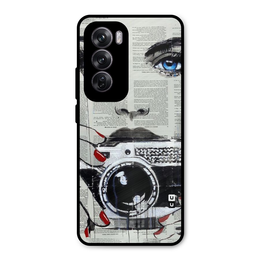 Paper Face Beauty Metal Back Case for Oppo Reno12 Pro