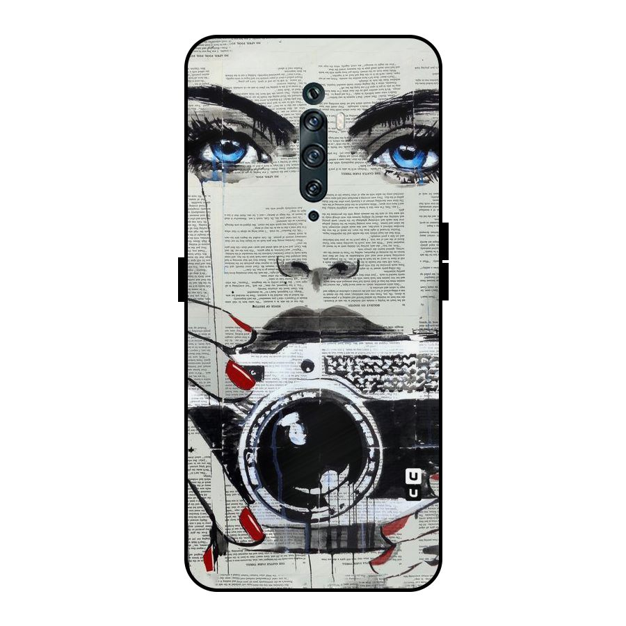 Paper Face Beauty Metal Back Case for Oppo Reno2 Z
