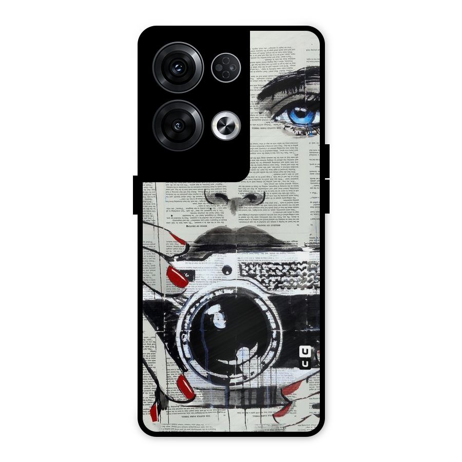 Paper Face Beauty Metal Back Case for Oppo Reno8 Pro 5G