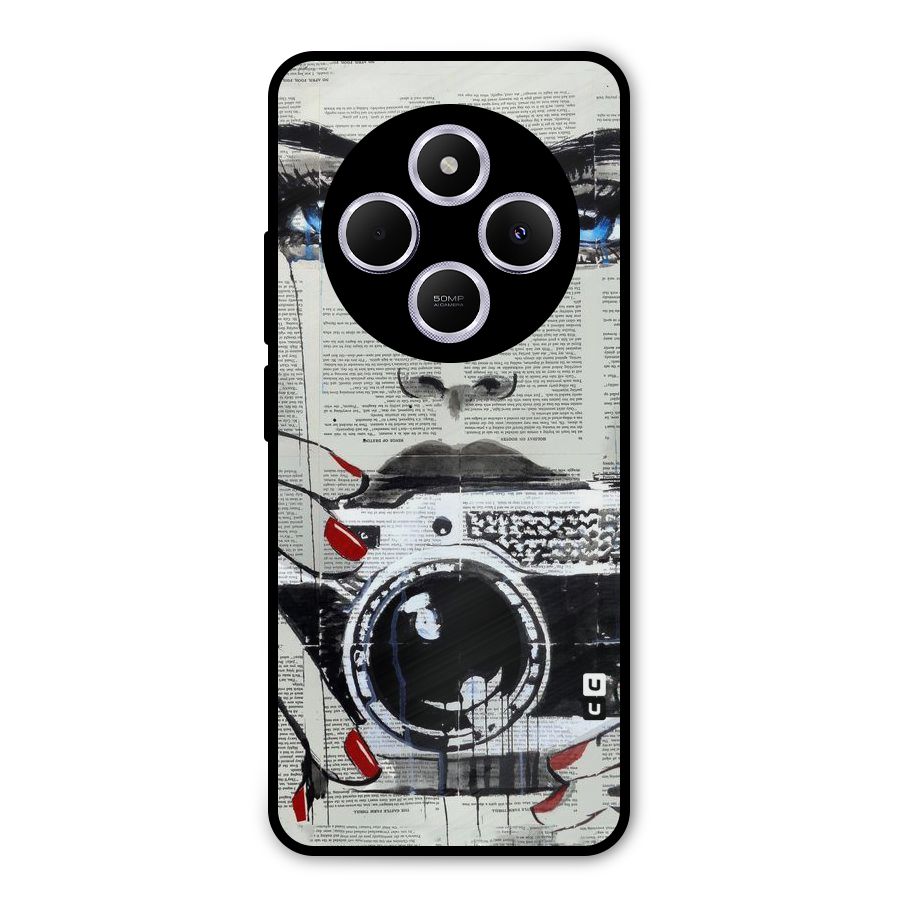 Paper Face Beauty Metal Back Case for Poco C75 5G