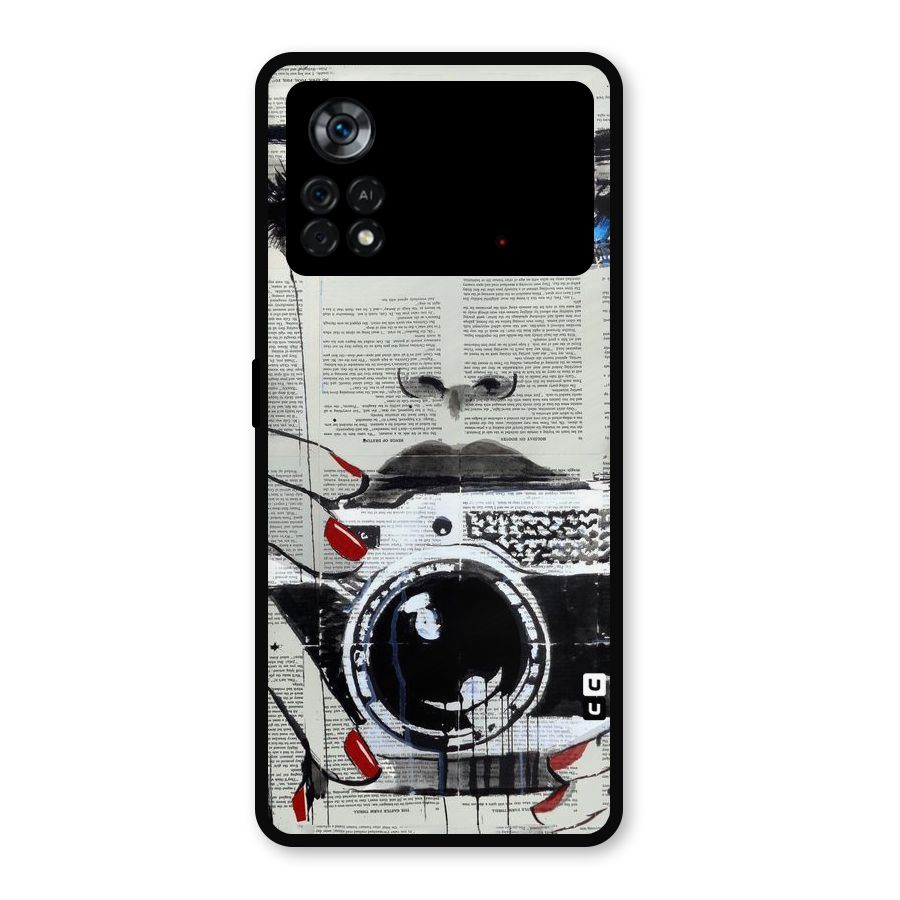 Paper Face Beauty Metal Back Case for Poco X4 Pro 5G