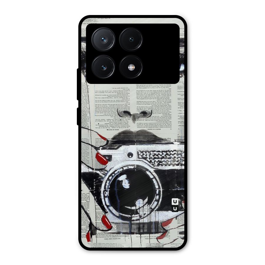 Paper Face Beauty Metal Back Case for Poco X6 Pro