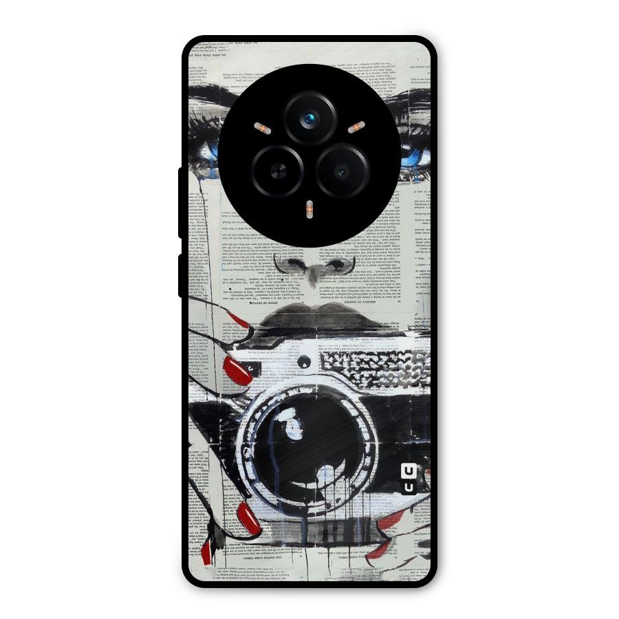 Paper Face Beauty Metal Back Case for Realme 14 Pro