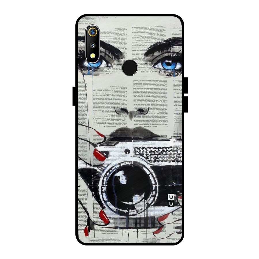 Paper Face Beauty Metal Back Case for Realme 3