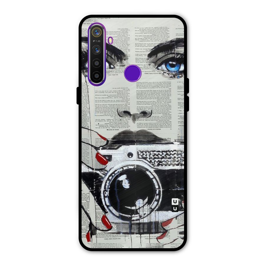 Paper Face Beauty Metal Back Case for Realme 5