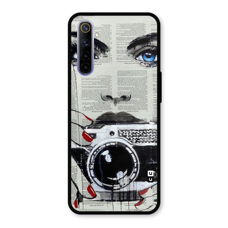 Paper Face Beauty Metal Back Case for Realme 6