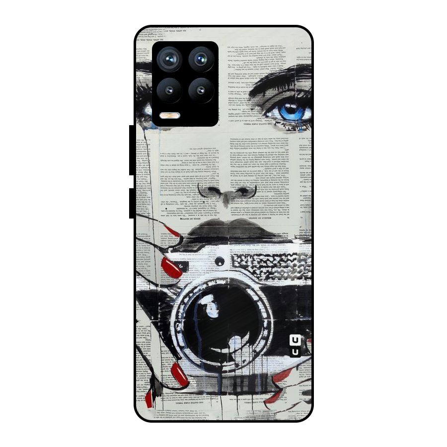 Paper Face Beauty Metal Back Case for Realme 8 Pro