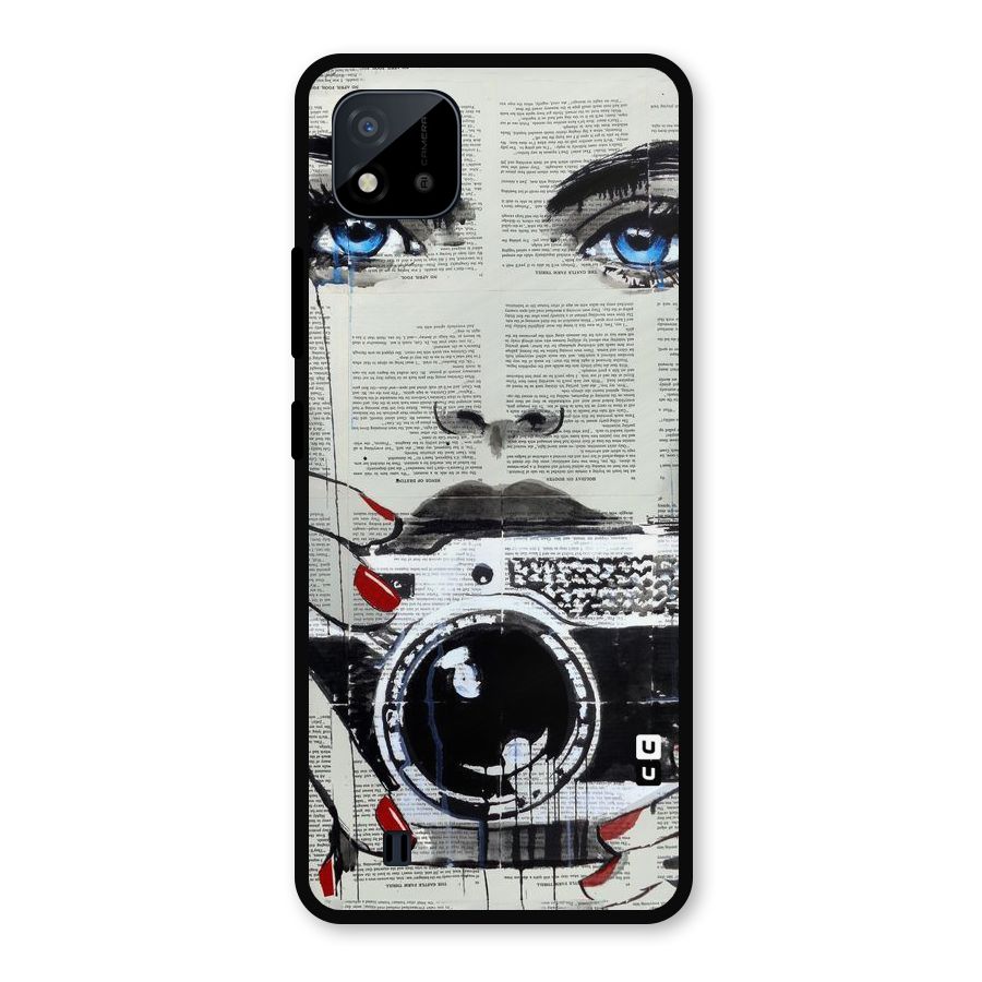Paper Face Beauty Metal Back Case for Realme C11 2021