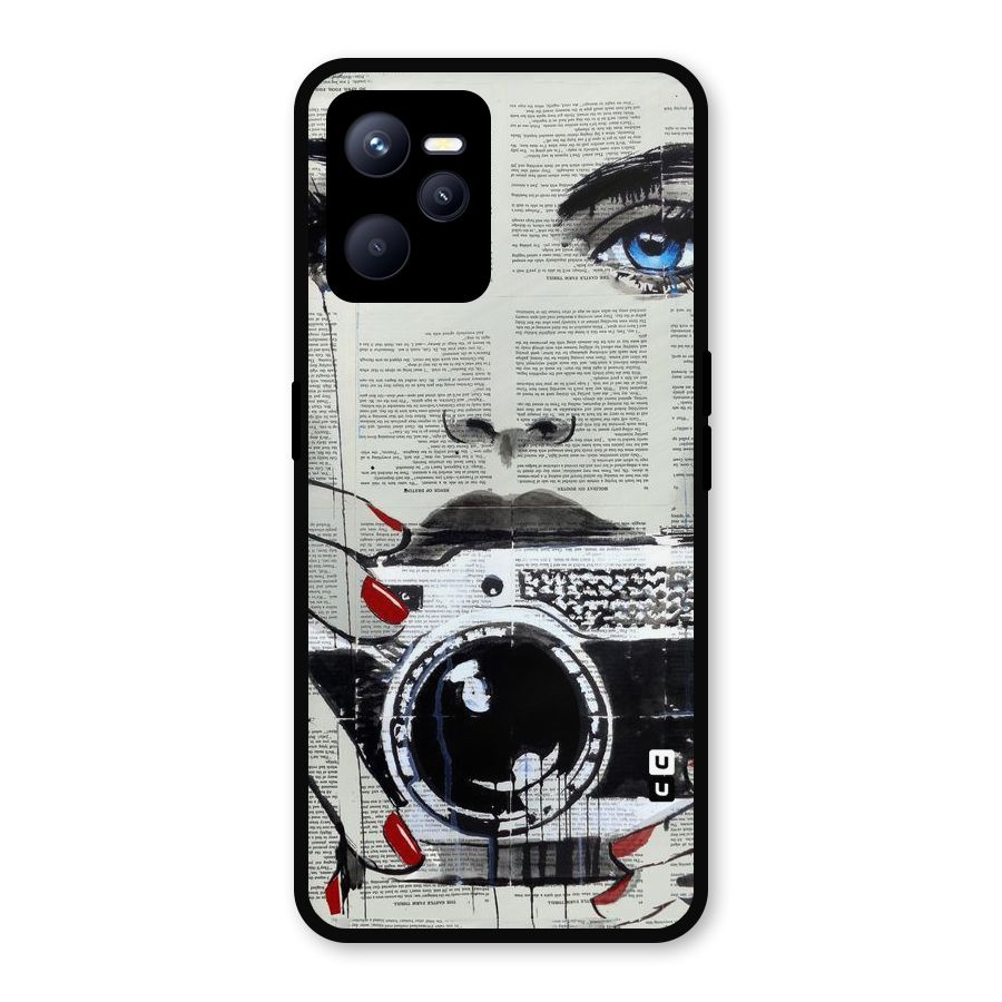 Paper Face Beauty Metal Back Case for Realme C35
