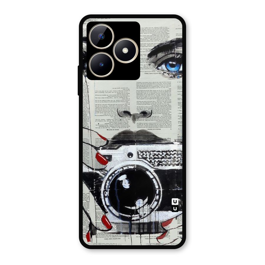 Paper Face Beauty Metal Back Case for Realme C53