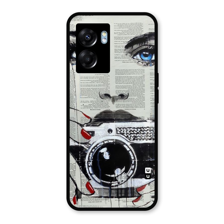 Paper Face Beauty Metal Back Case for Realme Narzo 50 5G
