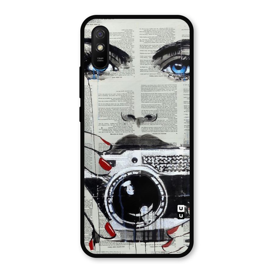 Paper Face Beauty Metal Back Case for Redmi 9i