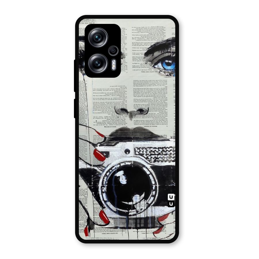 Paper Face Beauty Metal Back Case for Redmi K50i