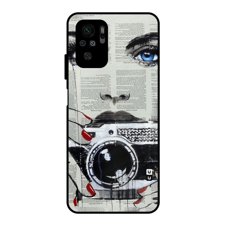 Paper Face Beauty Metal Back Case for Redmi Note 10S