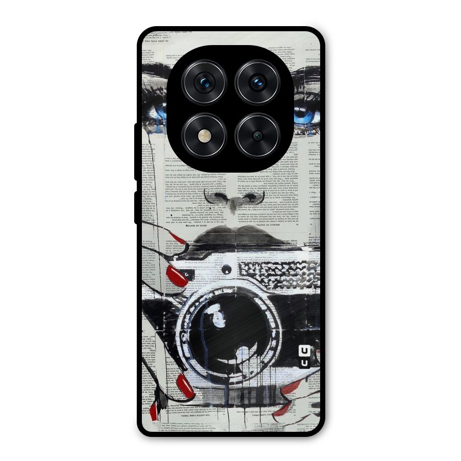 Paper Face Beauty Metal Back Case for Redmi Note 14 Pro 5G