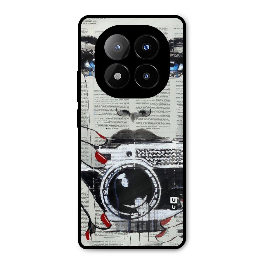Paper Face Beauty Metal Back Case for Redmi Note 14 Pro Plus 5G