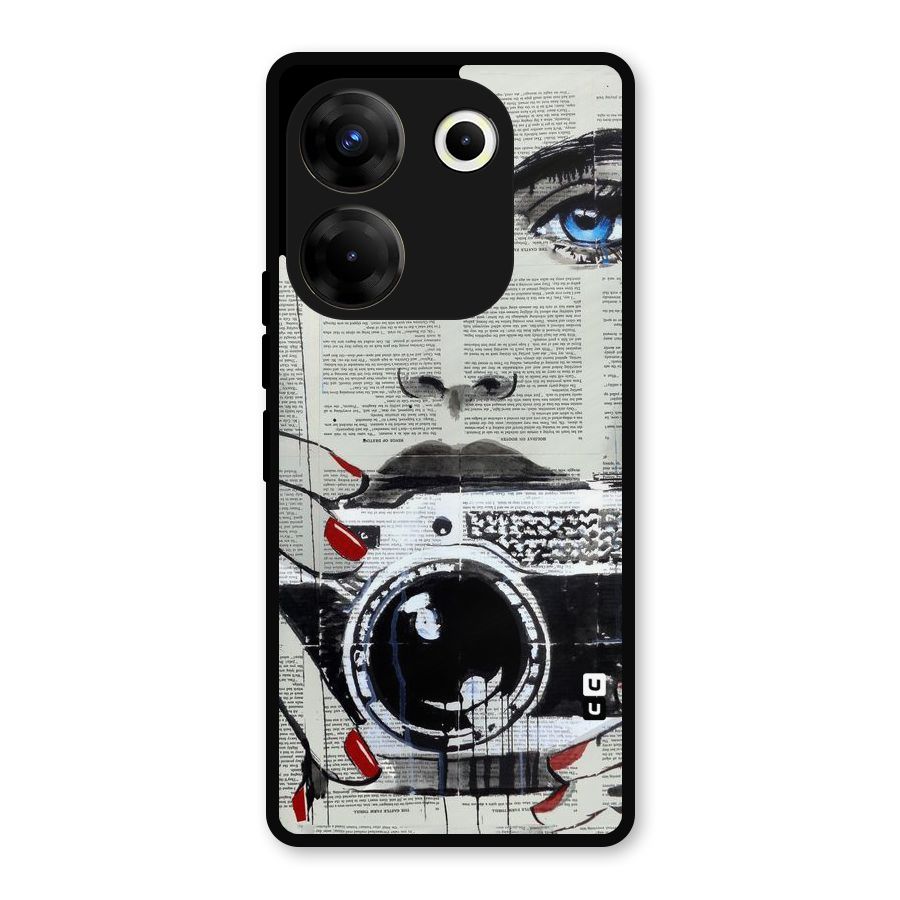 Paper Face Beauty Metal Back Case for Tecno Camon 20
