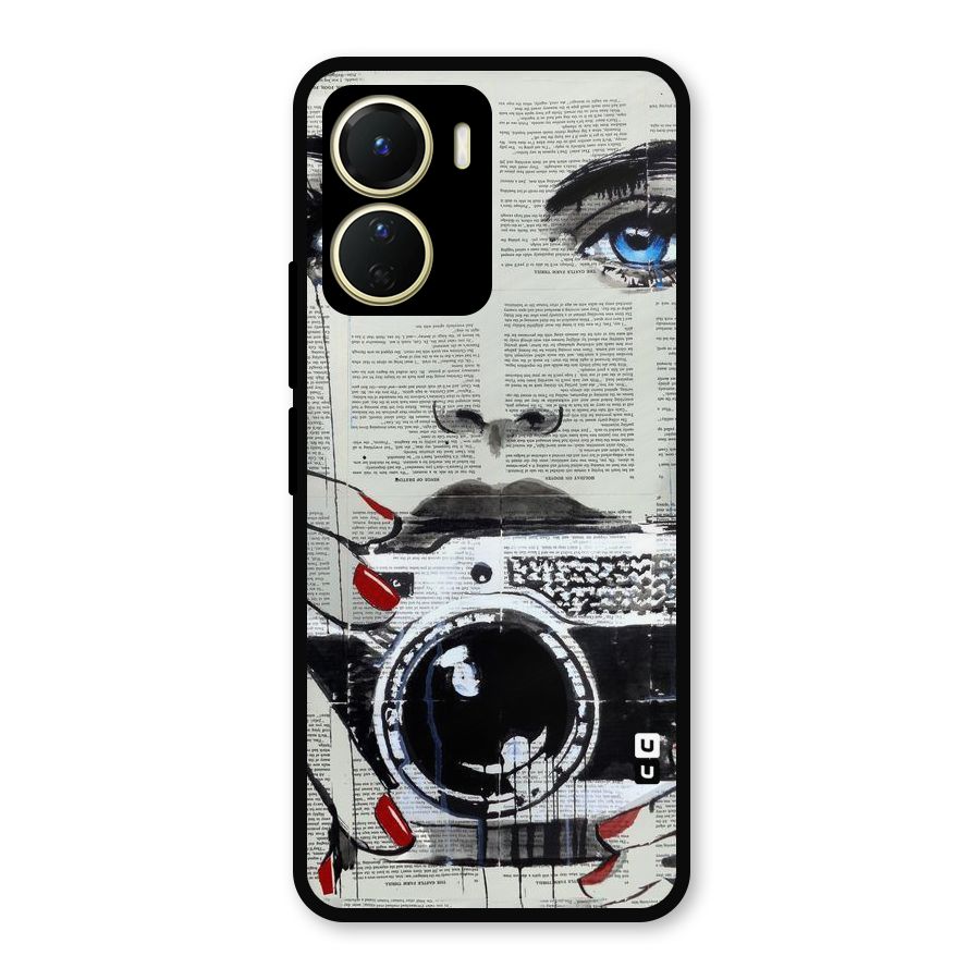 Paper Face Beauty Metal Back Case for Vivo T2x