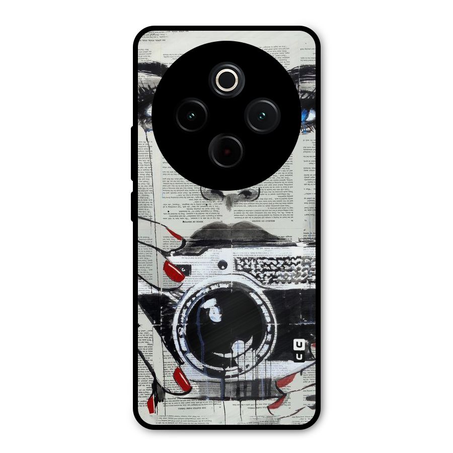 Paper Face Beauty Metal Back Case for Vivo T4