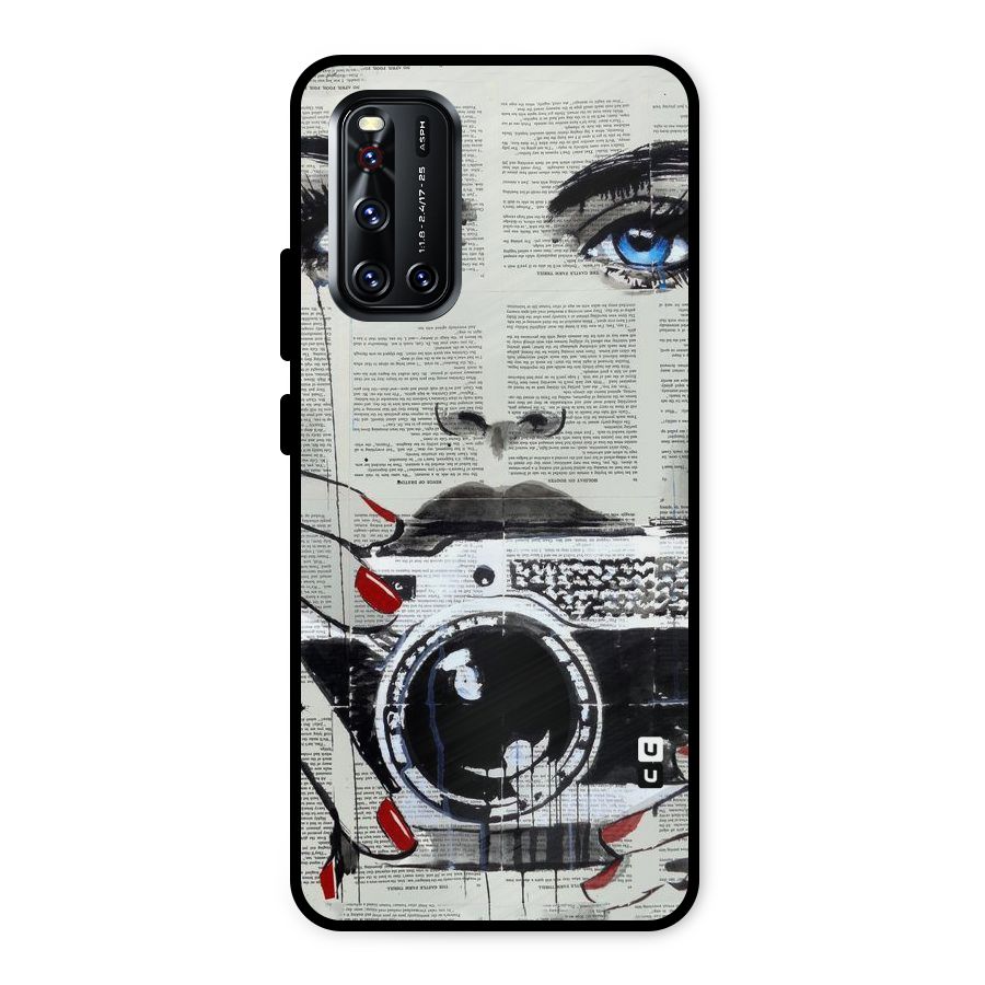 Paper Face Beauty Metal Back Case for Vivo V19