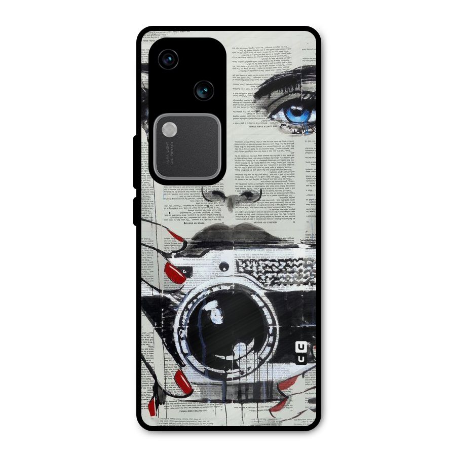 Paper Face Beauty Metal Back Case for Vivo V30 Pro