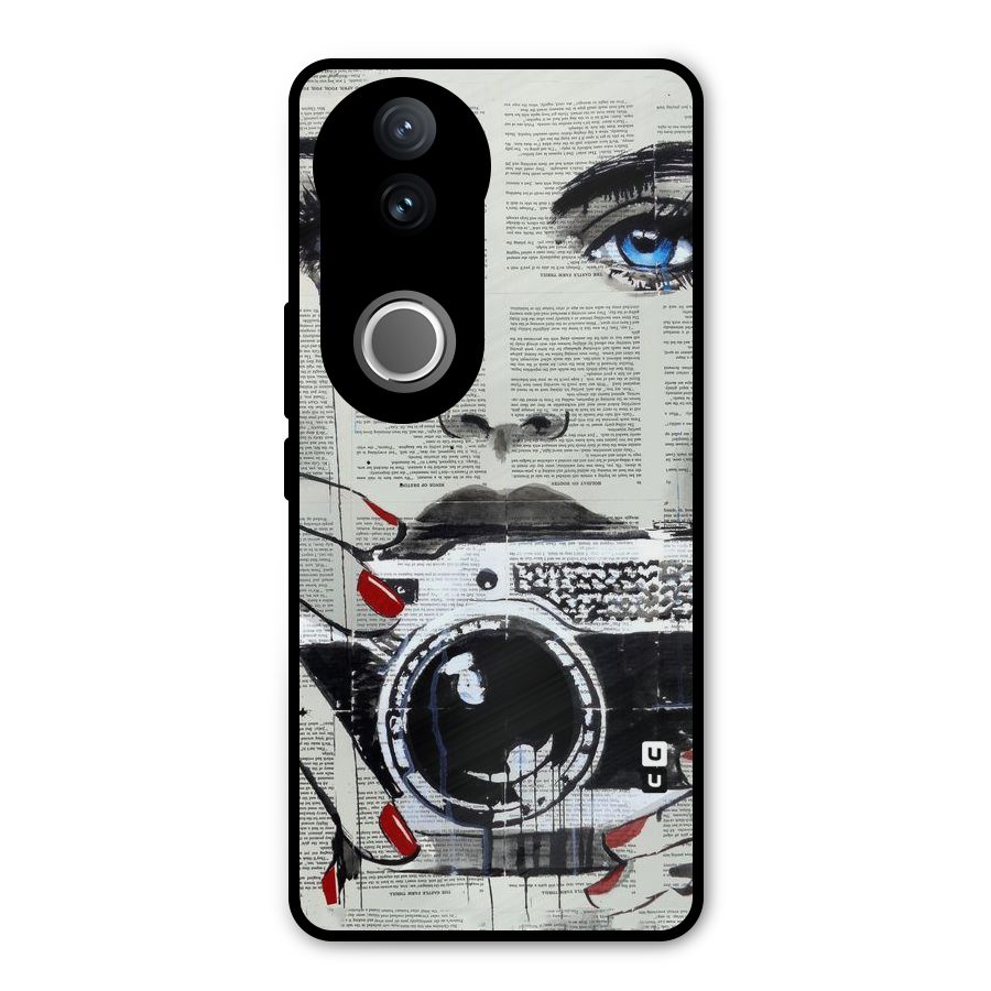 Paper Face Beauty Metal Back Case for Vivo V50e