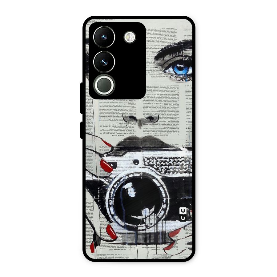 Paper Face Beauty Metal Back Case for Vivo Y200