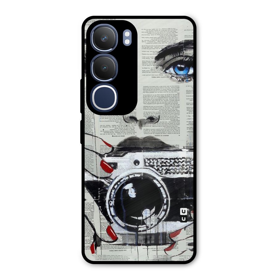 Paper Face Beauty Metal Back Case for Vivo Y29