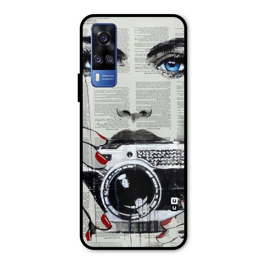 Paper Face Beauty Metal Back Case for Vivo Y31
