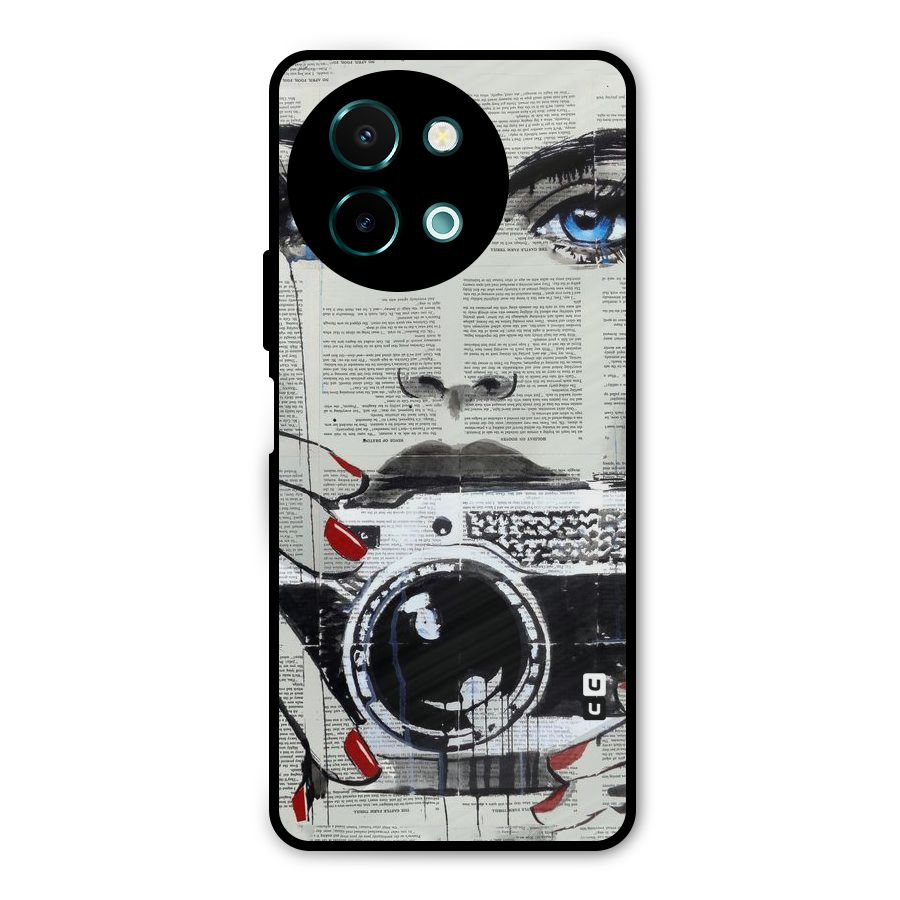 Paper Face Beauty Metal Back Case for Vivo Y58