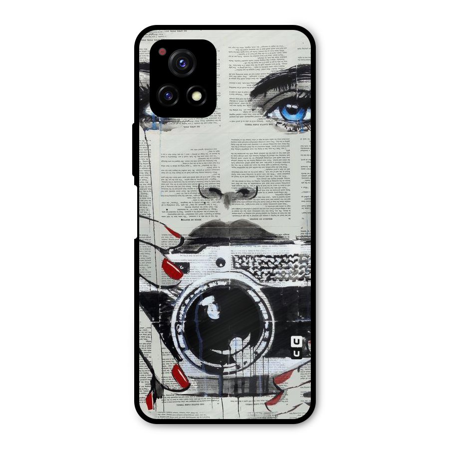 Paper Face Beauty Metal Back Case for Vivo Y72 5G