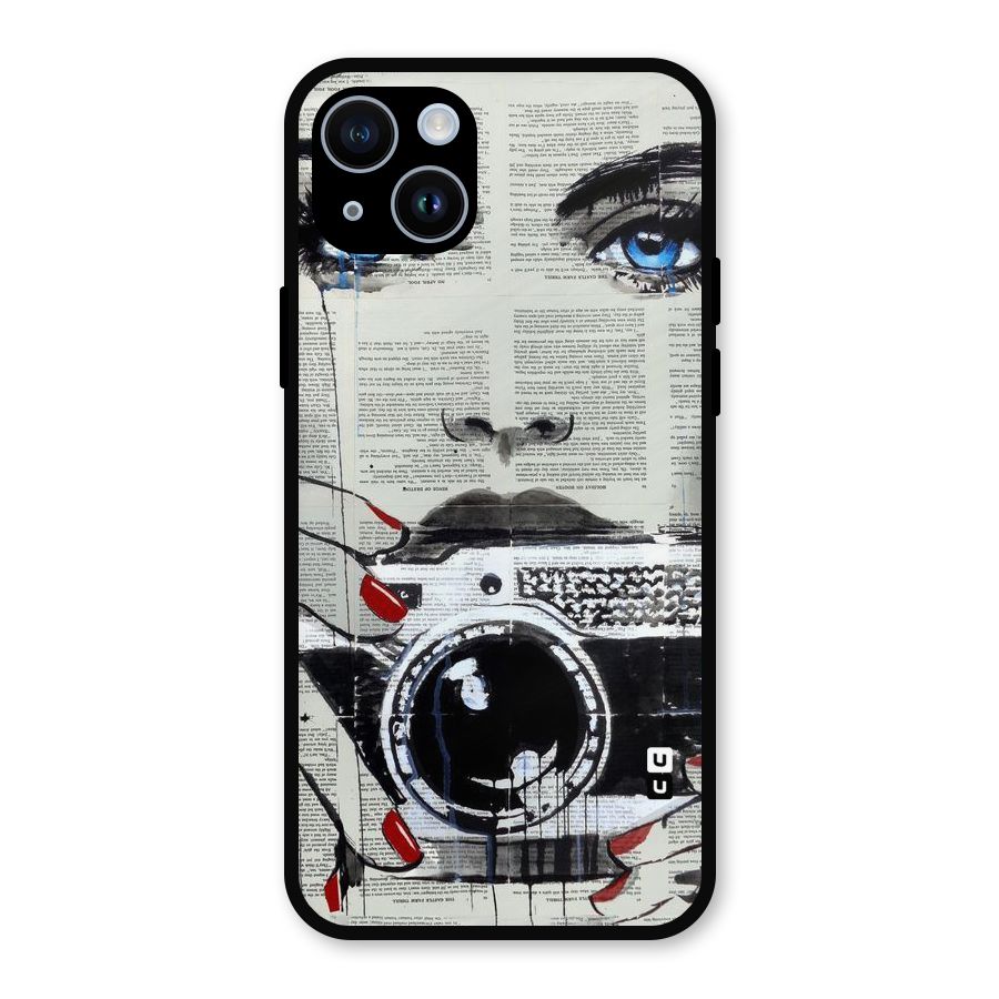 Paper Face Beauty Metal Back Case for iPhone 14