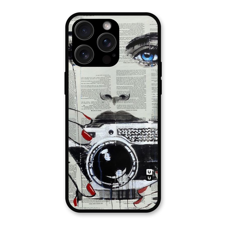 Paper Face Beauty Metal Back Case for iPhone 15 Pro Max
