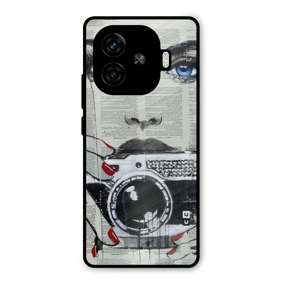 Paper Face Beauty Metal Back Case for iQOO Z9 Turbo