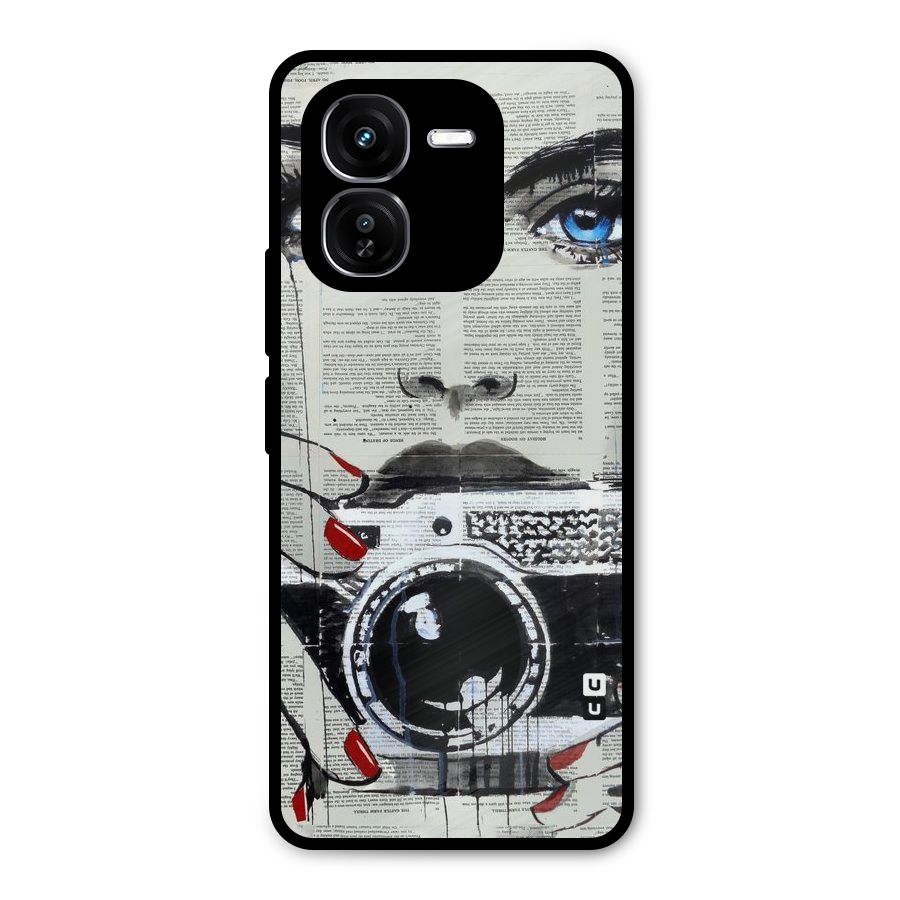 Paper Face Beauty Metal Back Case for iQOO Z9x