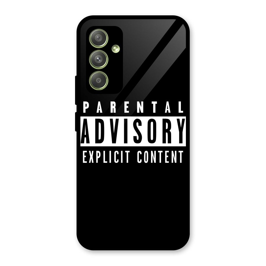 Parental Advisory Label Glass Back Case for Galaxy A54