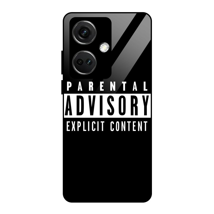 Parental Advisory Label Glass Back Case for OnePlus Nord CE 3 5G